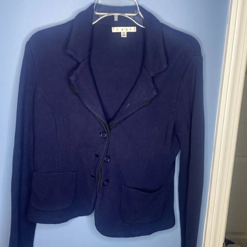 Cabi Size S 3 button Jacket Navy